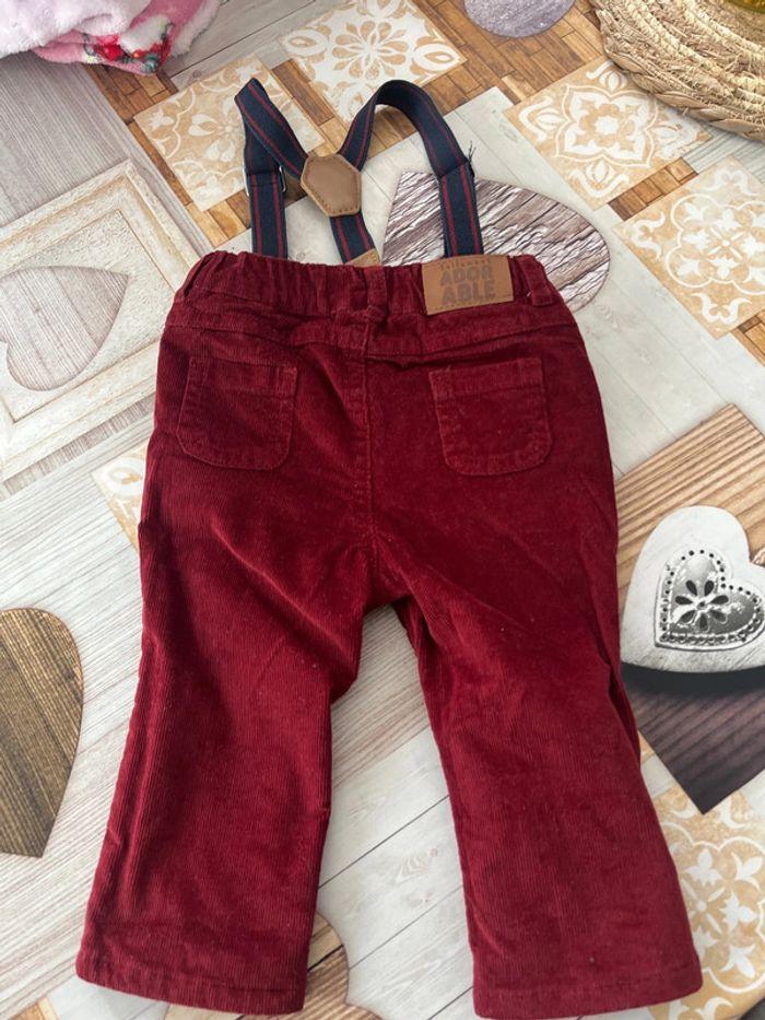 Pantalon velours bordeaux 6 mois - photo numéro 3