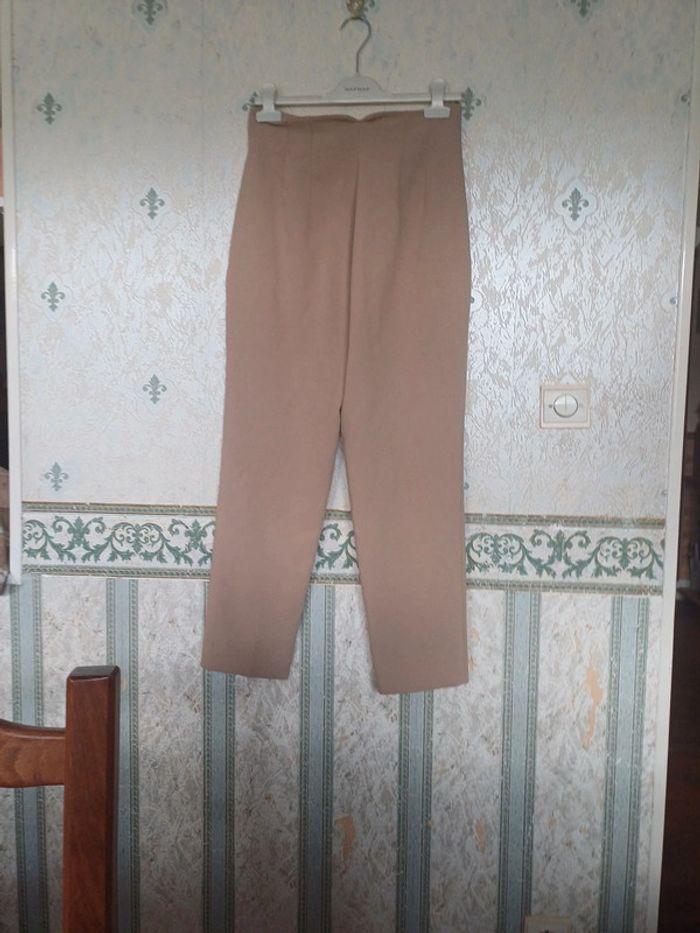 Pantalon taille haute camel - photo numéro 2