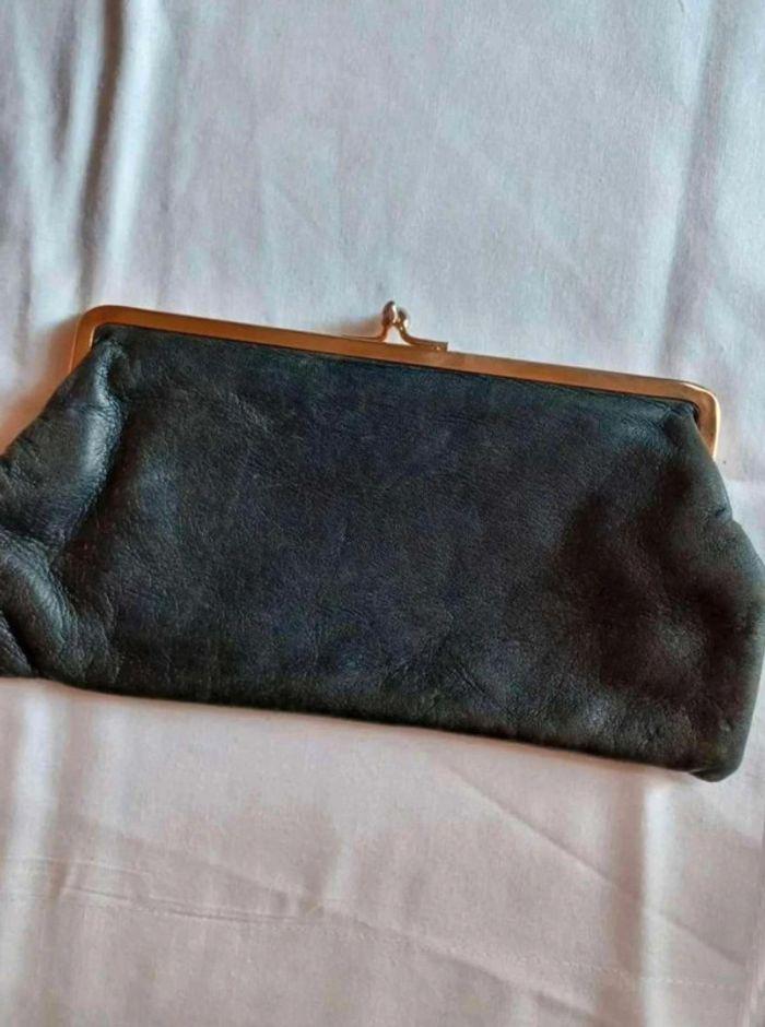 Petite  pochette  vintage cuir  noir - photo numéro 3