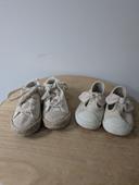 Lot de 2 paires de chaussures beiges Gemo 23 / TEX 22