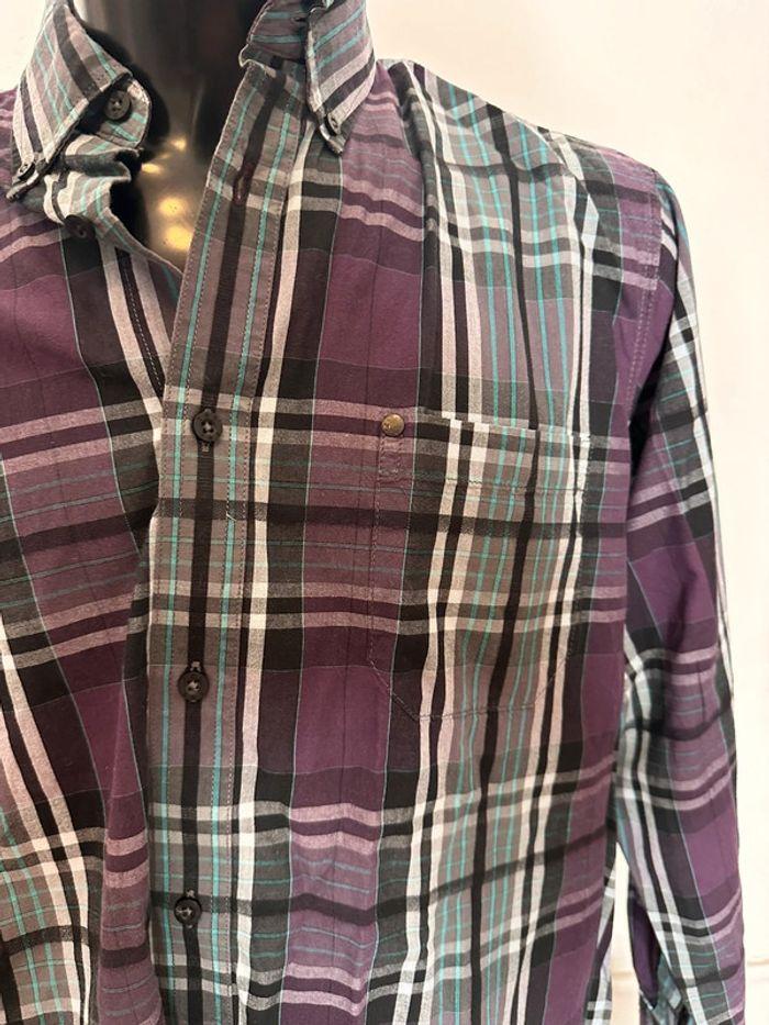 Belle chemise tartan violet TBS taille L - photo numéro 9