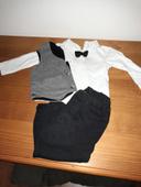 ensemble 3 pièces tee shirt pantalon et gilet 18mois Mes Petits Cailloux