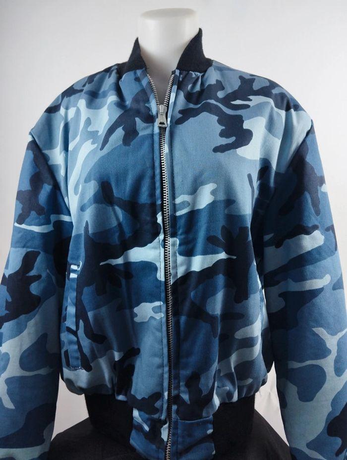 Veste bomber camouflage bleu - Taille XL - photo numéro 2