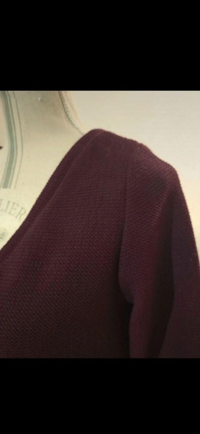 Robe texturée comptoir des cotonniers taille 38 bordeaux automne hiver - photo numéro 4