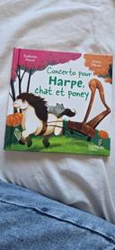 Livre concerto pour harpe chat et poney