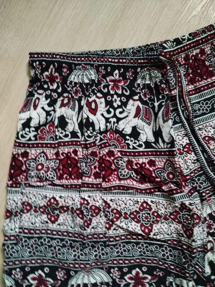 Shorts légers fluides motifs éléphants - photo numéro 3