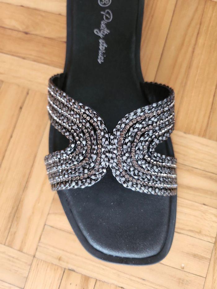 Mules strass noires - photo numéro 2