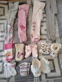 Lot chaussette , chaussons et collant fille