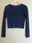 Top manches longues moulant tartan taille S