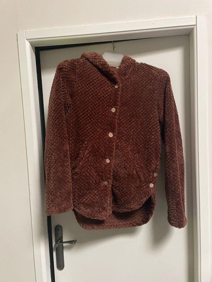 Veste polaire toute douce marron taille M - photo numéro 1