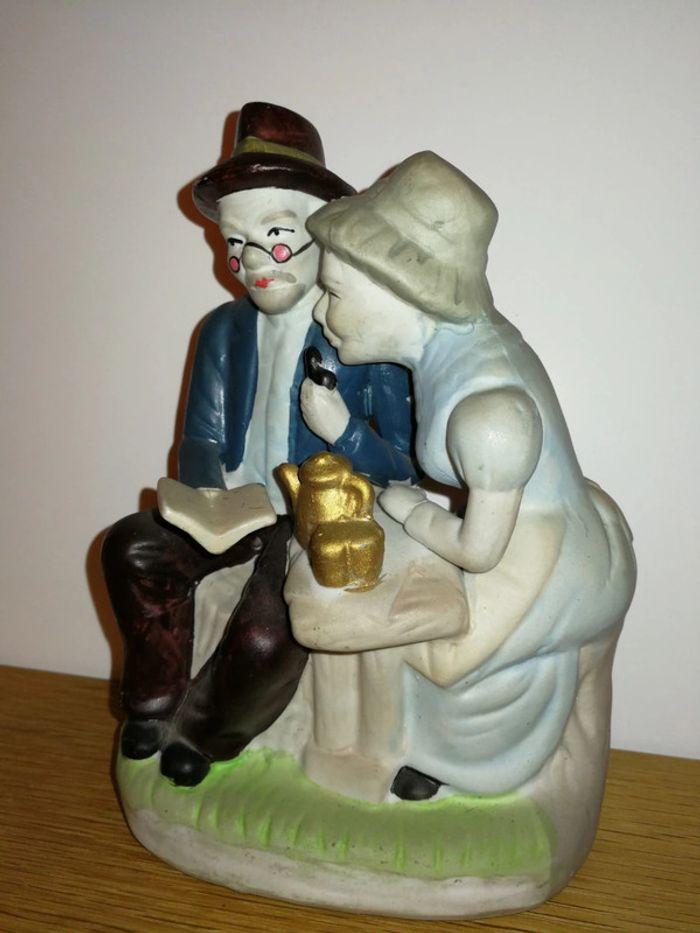 Figurine "couple de vieux" Vintage - photo numéro 2