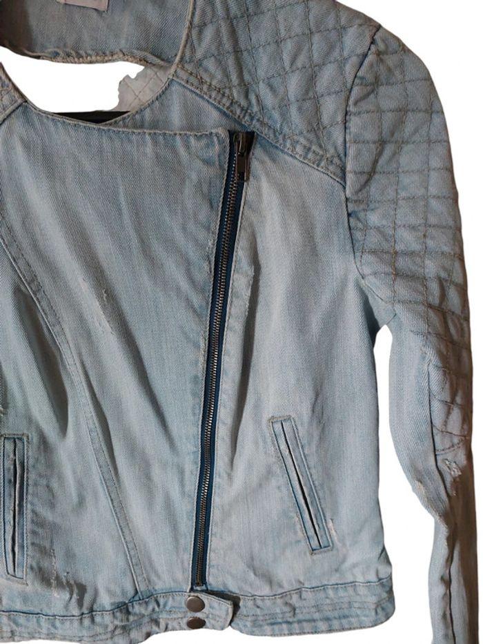 Veste en jean effet griffure T.36 ( pimkie) - photo numéro 5