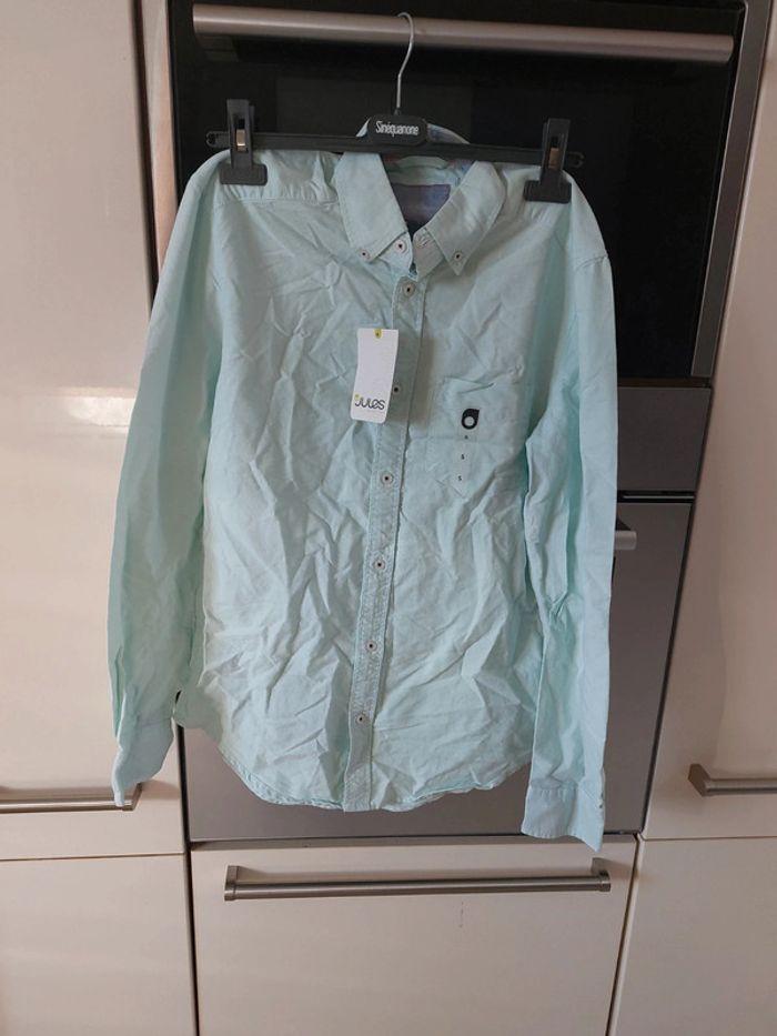 Chemise jules turquoise - photo numéro 1