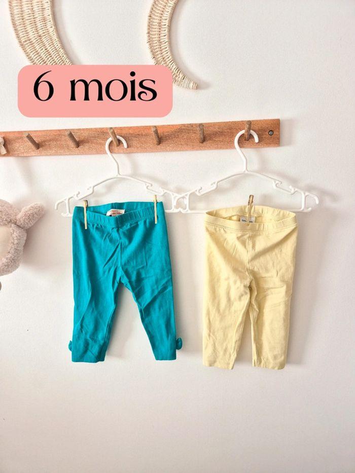 Lot 2 leggings 6 mois - photo numéro 1