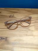 Lunettes couleur nude beige / marron monture en plastique