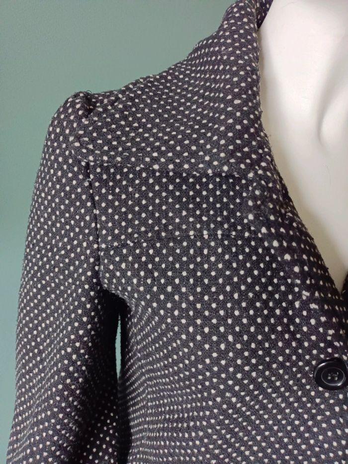 Manteau noir à pois blanc 40 - photo numéro 6