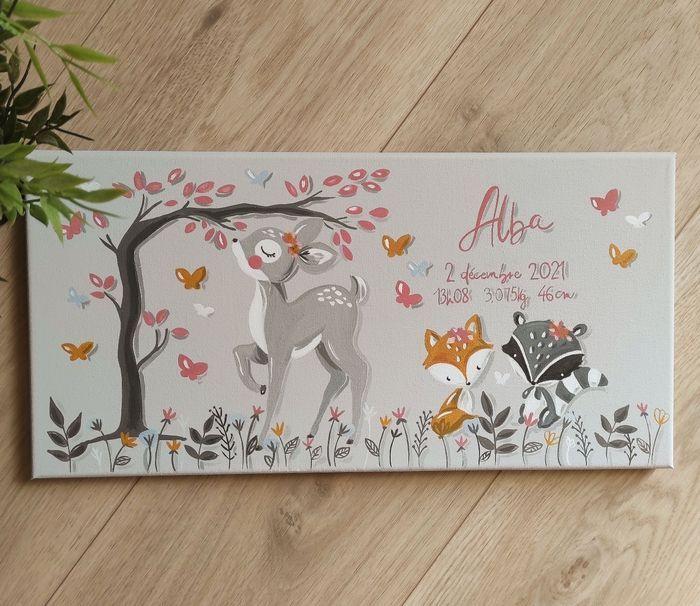 Tableau Biche 20x40 personnalisable fait main