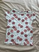 TEE shirt fille fleuri 5 ans