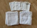 Lot de 2 serviettes de toilette neuves + 5 gants neufs + cadeau