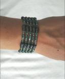 Bracelet ou collier aimanté de couleur vert et noir