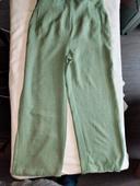 Pantalon à pince taille 38 vert très bon état