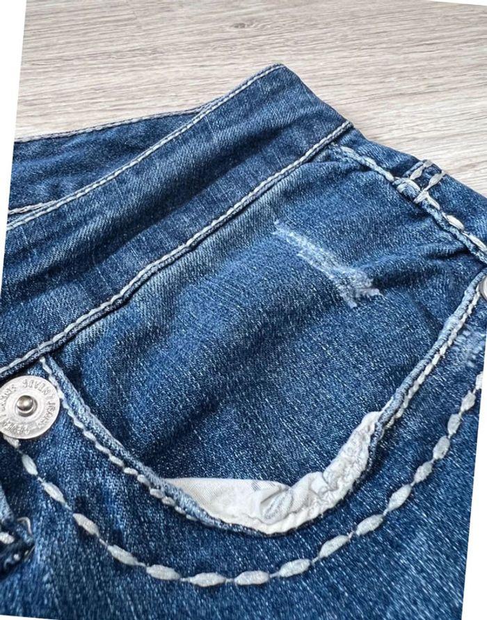 🩳 Short vintage brodé en jean Seven 7  Bleu Taille M 🩳 - photo numéro 19