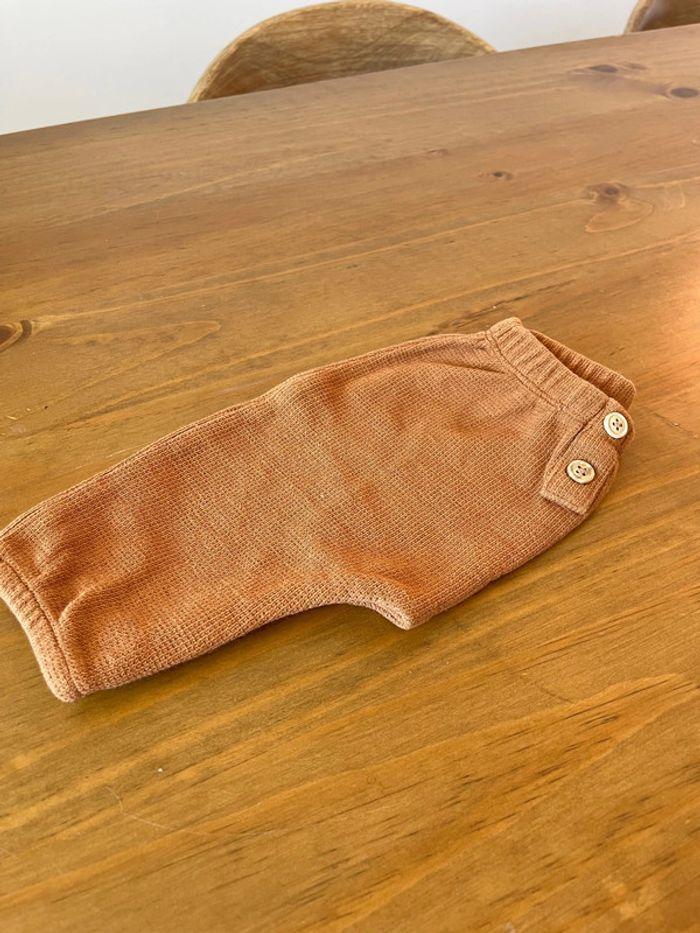 Pantalon bébé marron 1-3 mois 62cm Zara - photo numéro 5