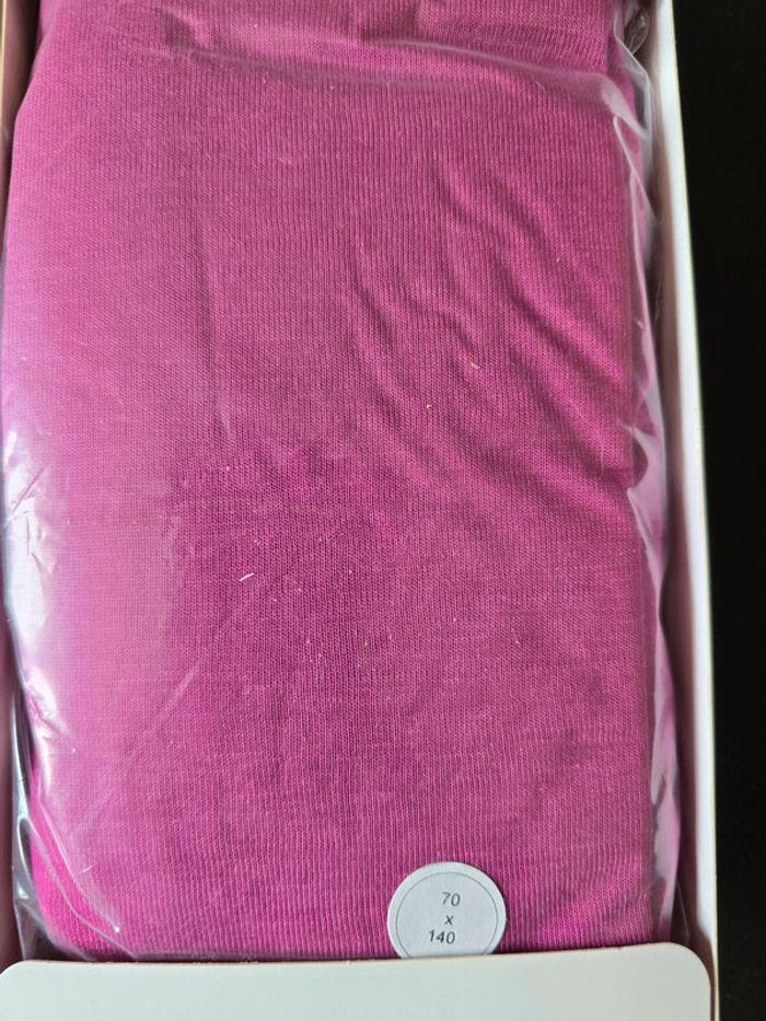 Drap-housse alèse 2en1 Fucshia 70x140cm - photo numéro 2