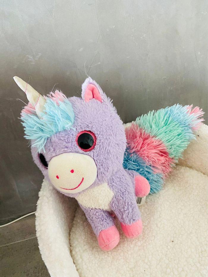 Peluche licorne multicolore - photo numéro 2