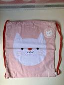 Sac à dos ficelles avec motif chat