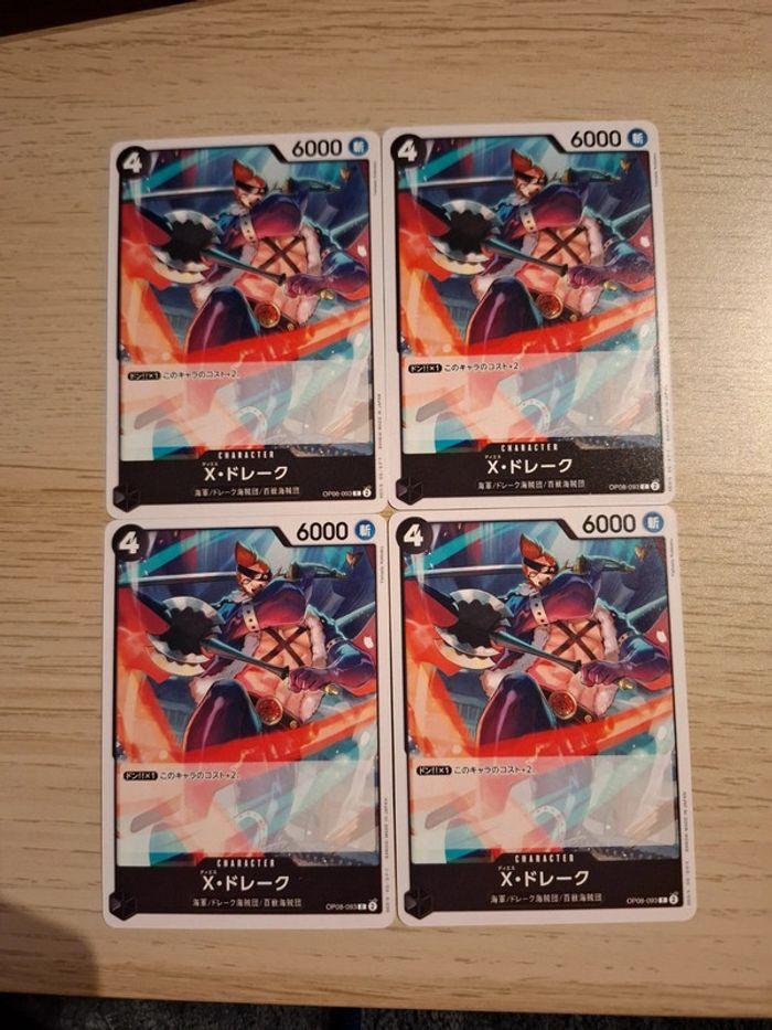 Lot de 4 cartes one piece op08 093