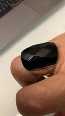 Bague 925 argent et noir T:58