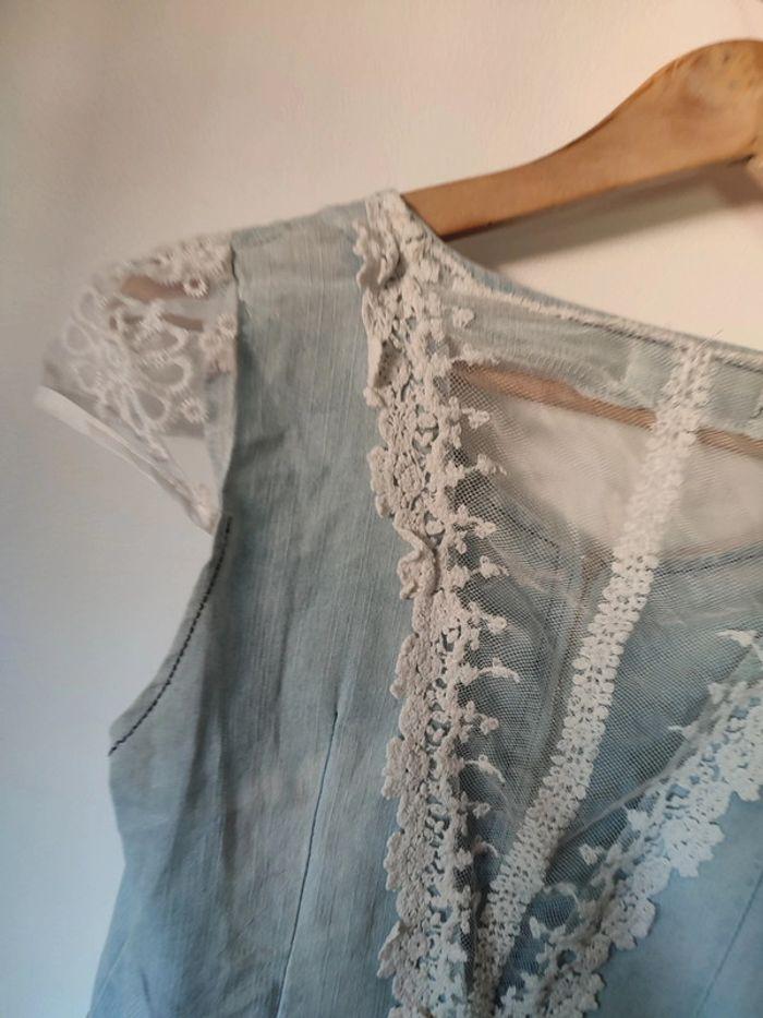 Robe effet jean et dentelle blanche - photo numéro 9