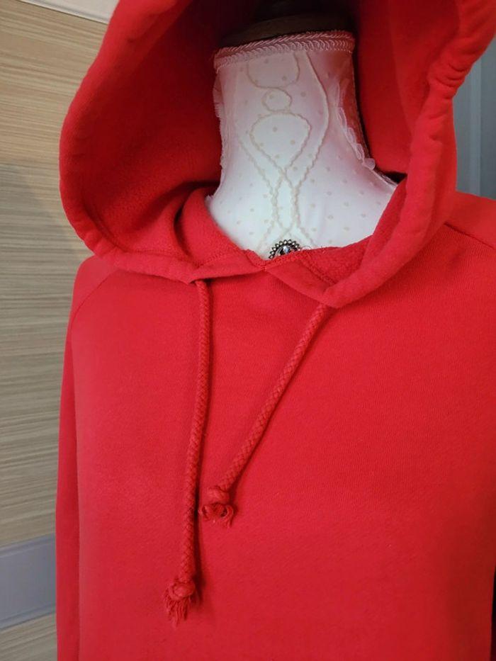 Sweat-shirt rouge à capuche taille M unisex LAHSCK - photo numéro 3