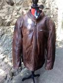 Veste cuir marron Moto homme Helstons XXL