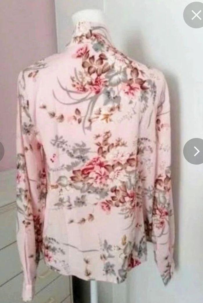 Chemisier fin rose a fleurs printemps automne et soirée femme taille 38 , M 💗 - photo numéro 9