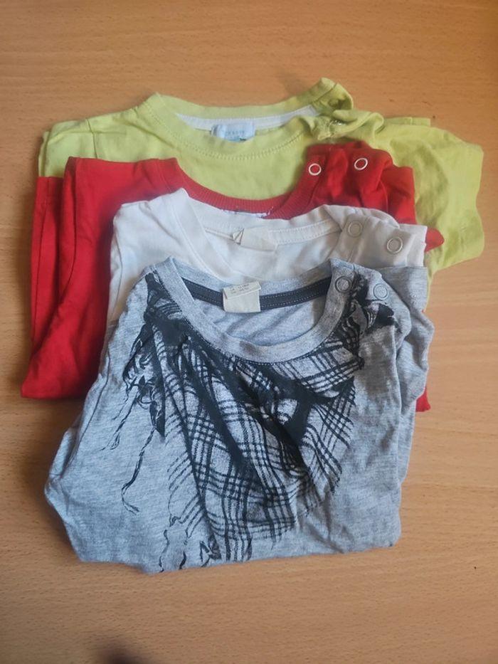 Lot tee-shirts 12-18 mois - photo numéro 1