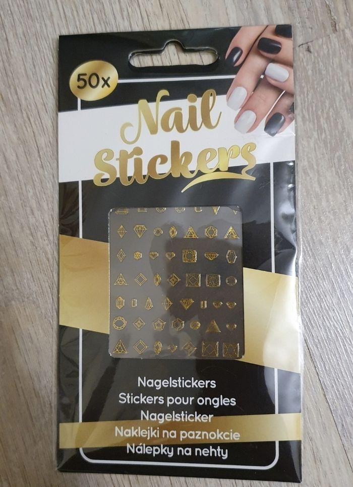 Stickers d'ongles dorés x50