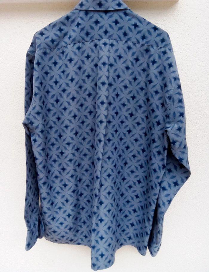 Chemise manches longues bleu à motifs Laurent Cerrer taille 4 ou XL - photo numéro 7