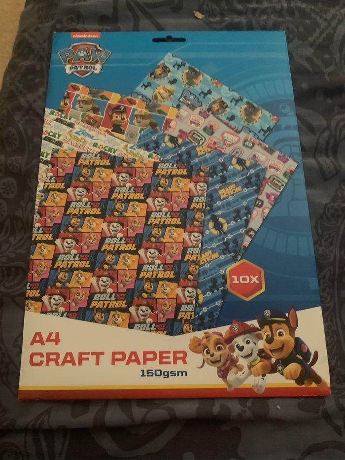 Lot de 4  papier craft paw payrol - photo numéro 1