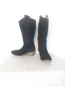 Bottes hautes tombantes Arian taille 41 noir daim