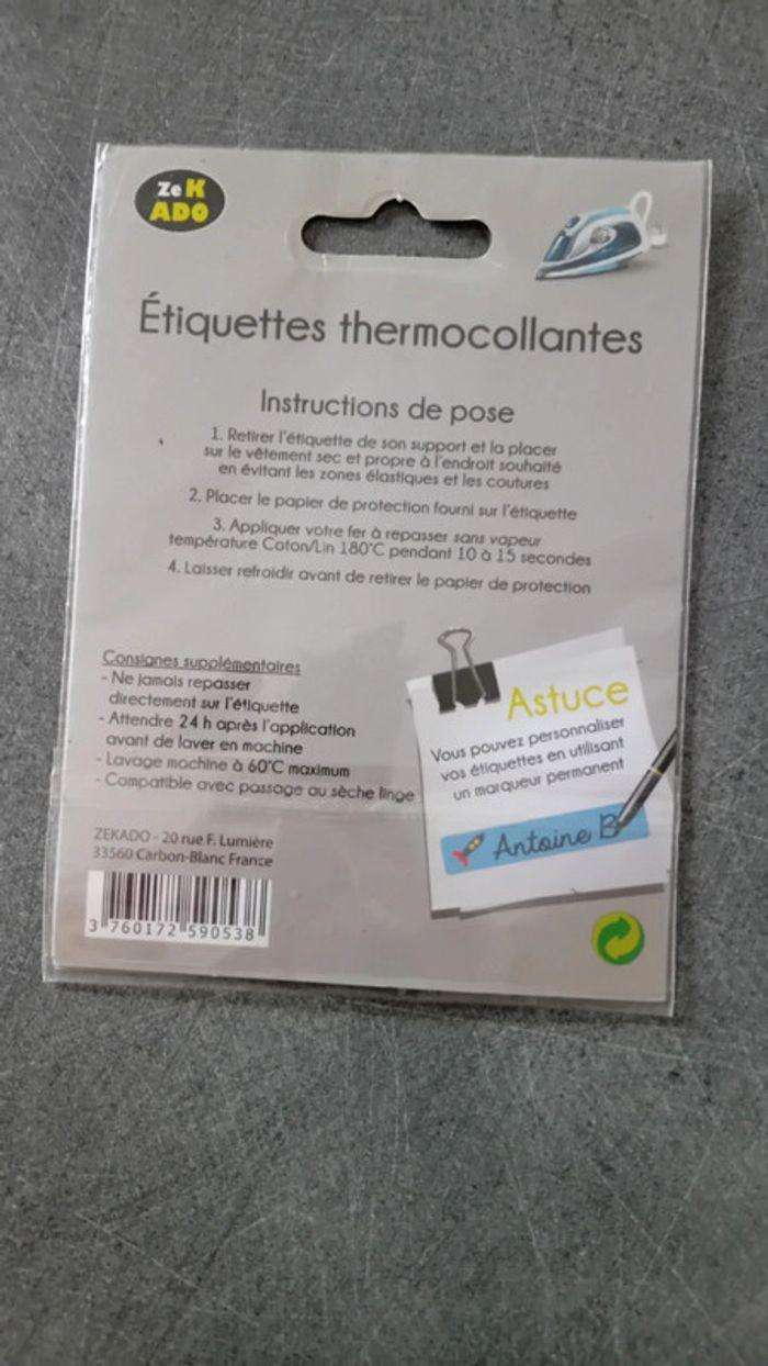 Etiquettes thermocollantes - photo numéro 2