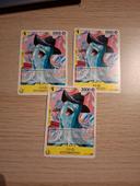 Lot de 3 cartes one piece op08 107