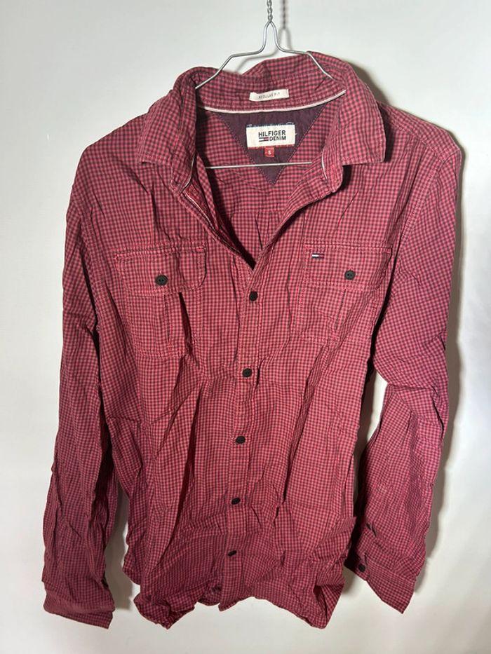 Chemise à carreaux rouge et noire Tommy Hilfiger - photo numéro 2