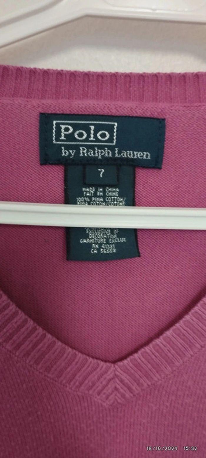 Pull polo Ralph Lauren Col V enfant garçon ou fille - photo numéro 3