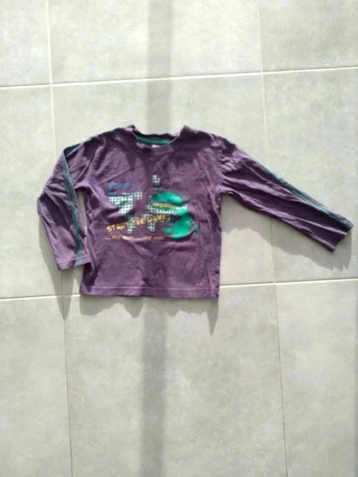 T-shirt manches longues violet T4A La Redoute Kids - photo numéro 1