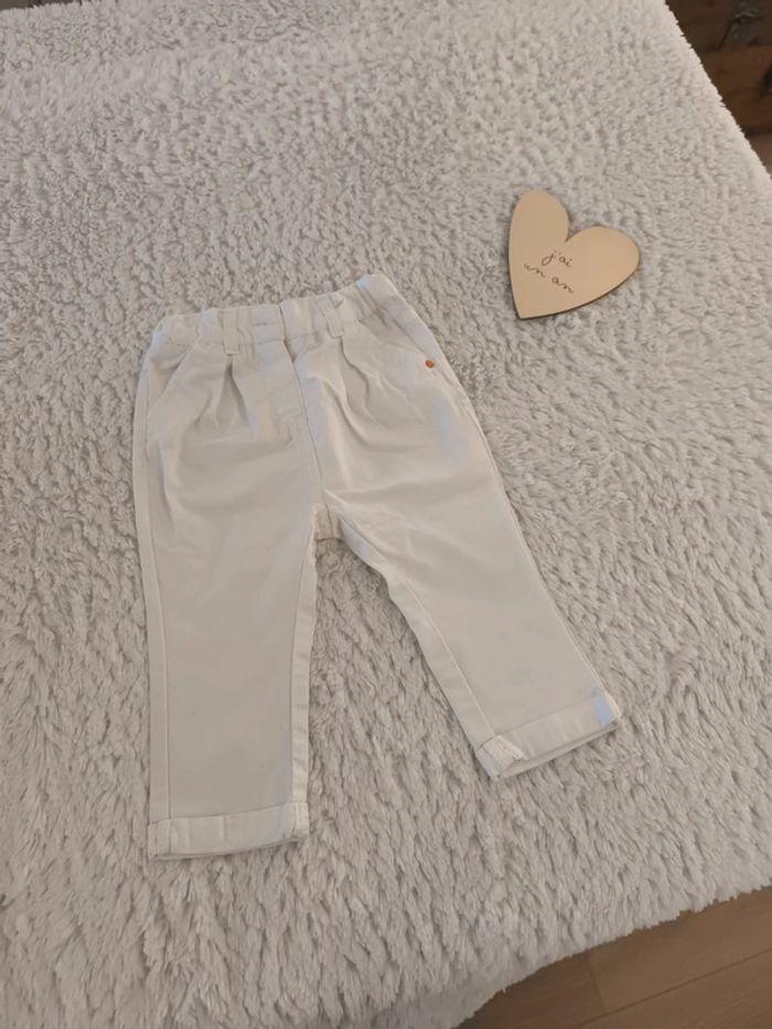 Pantalon blanc tape à l'oeil fille - photo numéro 1