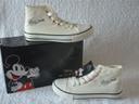 Baskets montantes en toile blanches écrus Mickey Mouse neuves pour Femme Pointure : 38