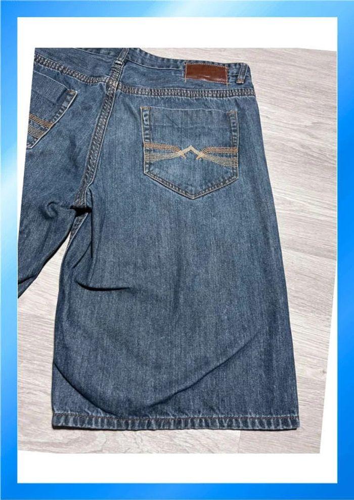 🩳 Short vintage brodé hip hop Ecko UNLTD en jean Bleu Taille 40 XL 🩳 - photo numéro 14