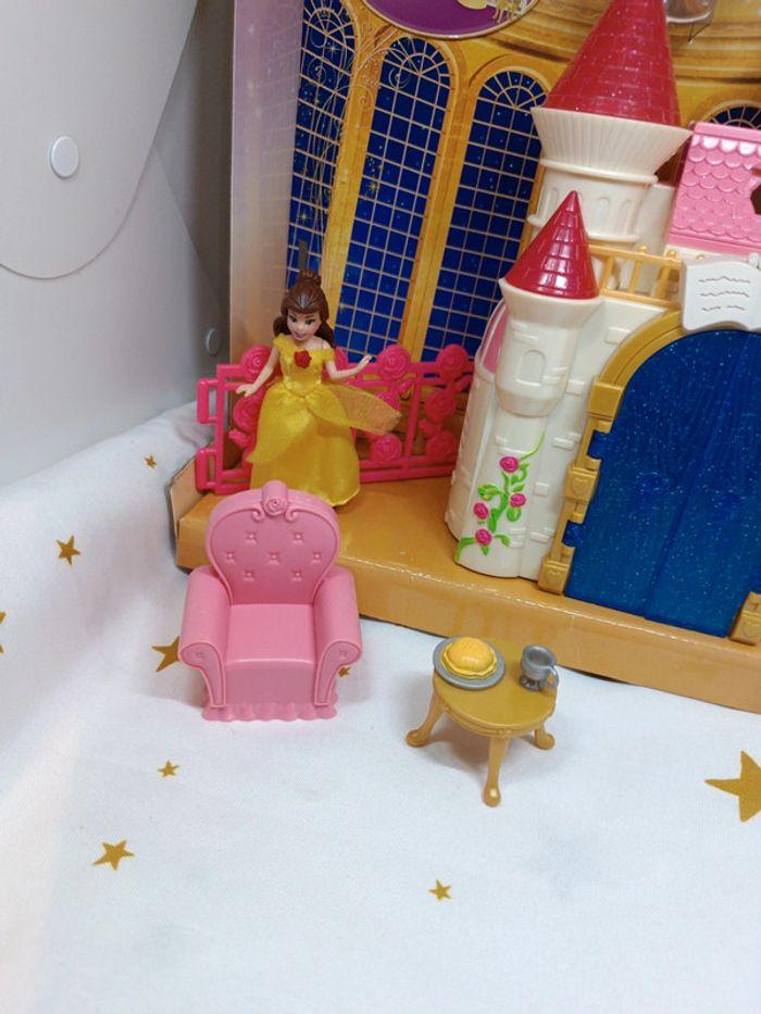 Château castle mini princesse Disney beauty beast belle la bête Polly pocket fashion royal boutique - photo numéro 2